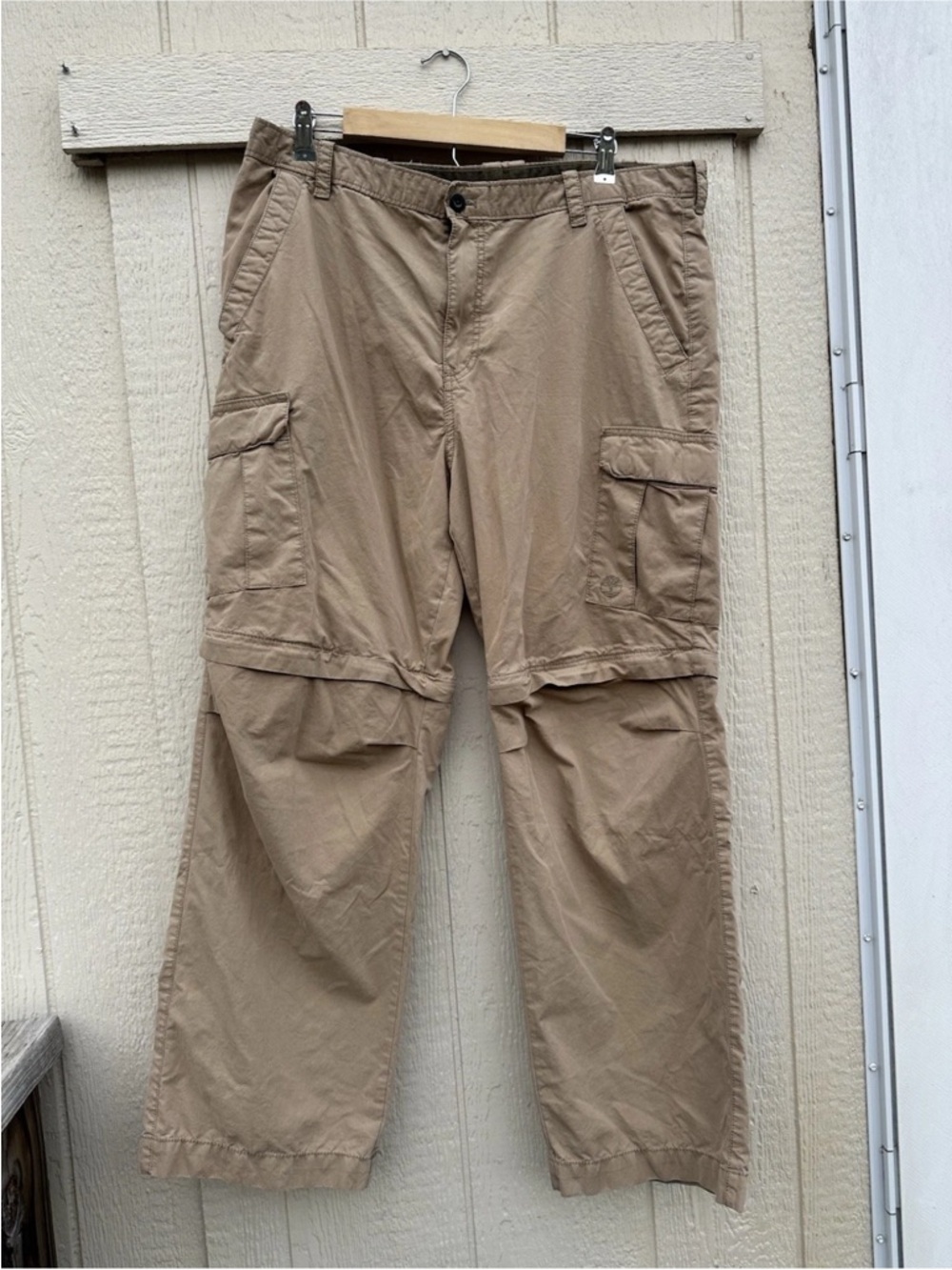 Timberland Men's Nylon Zip-Off Fly Fishing Pants Large (38X30 Brown/Tan - Picture 2 of 9
